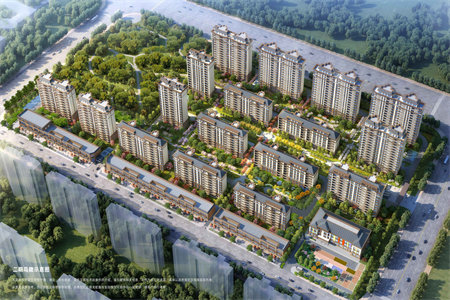临近市政府俯瞰半壁羊山政和花园东边户三房
